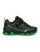 Geox Pantofi sport impermeabili cu velcro - Negru/Gri/Verde lime