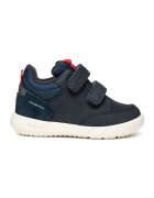 Geox Pantofi sport impermeabili din piele nabuc si garnituri din material sintetic - Rosu/Bleumarin