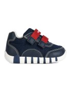 Geox Pantofi sport Iupidoo cu velcro si garnituri de piele ecologica - Bleumarin