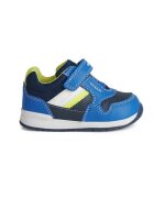 Geox Pantofi sport low-cut cu velcro - Albastru deschis/Bleumarin