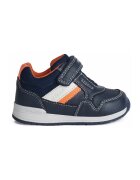 Geox Pantofi sport low-cut cu velcro - Portocaliu/Bleumarin