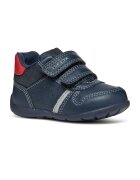 Geox Pantofi sport low-cut cu velcro - Rosu vermillion/Bleumarin