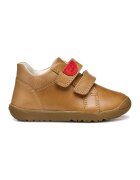 Geox Pantofi sport Macchia din piele cu velcro - Caramel