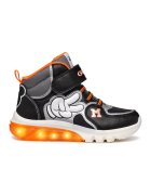 Geox Pantofi sport medii cu Mickey Mouse - Negru/Gri/Portocaliu