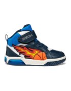 Geox Pantofi sport mid-cut cu LED-uri - Albastru royal/Alb optic/Bleumarin
