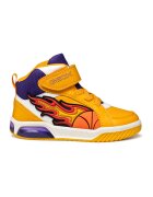 Geox Pantofi sport mid-cut cu LED-uri - Portocaliu/Alb optic/Albastru indigo