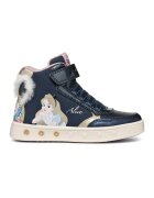 Geox Pantofi sport mid-high cu LED-uri si aplicatii - Bej/Bleumarin