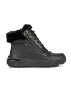 Geox Pantofi sport mid-high de piele cu blana sintetica - Negru stins
