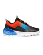 Geox Pantofi sport slip-on cu LED-uri - Negru/Rosu vermillion/Albastru