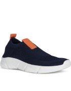 Geox Pantofi sport slip-on din plasa - Portocaliu/Bleumarin