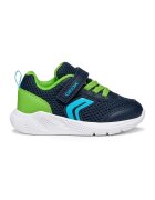 Geox Pantofi sport Sprintye din plasa si insertii din piele ecologica - Verde electric/Bleumarin
