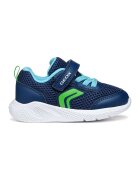 Geox Pantofi sport Sprintye din plasa si insertii din piele ecologica - Verde lime/Bleumarin