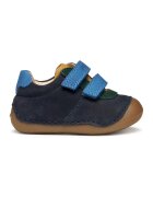 Geox Pantofi Tutim de piele nabuc si piele intoarsa cu velcro - Bleumarin