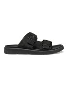 Geox Papuci de piele nabuc - Negru