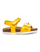 Geox Sandale cu aspect lacuit si velcro - Galben