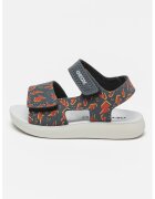 Geox Sandale cu imprimeu si velcro - Rosu/Bleumarin