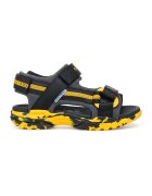 Geox Sandale cu inchidere velcro Borrealis - Negru/Galben