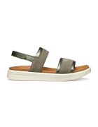 Geox Sandale cu inchidere velcro si garnituri din piele intoarsa - Kaki