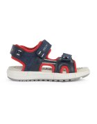 Geox Sandale cu insertii de piele intoarsa Alben - Rosu/Bleumarin