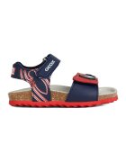 Geox Sandale cu velcro si model Spider-Man - Rosu/Alb/Bleumarin