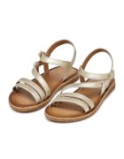 Geox Sandale de piele cu aspect metalizat - Auriu