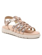 Geox Sandale de piele cu barete multiple Soleima - Auriu
