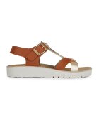 Geox Sandale de piele ecologica - Caramel