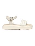 Geox Sandale de piele ecologica - Crem