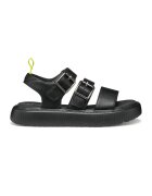 Geox Sandale de piele ecologica cu catarama - Negru