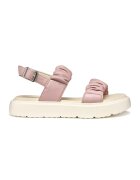 Geox Sandale de piele ecologica cu catarama - Roz pastel