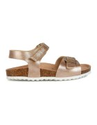 Geox Sandale de piele ecologica cu velcro Adriel - Auriu