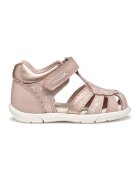 Geox Sandale de piele ecologica cu velcro Butterfly - Roz prafuit
