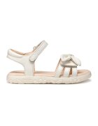 Geox Sandale de piele ecologica cu velcro - Crem