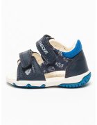 Geox Sandale de piele ecologica cu velcro Elba - Albastru royal/Bleumarin