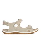 Geox Sandale de piele ecologica cu velcro - Maro taupe deschis