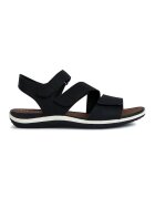 Geox Sandale de piele ecologica cu velcro - Negru