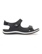 Geox Sandale de piele ecologica cu velcro - Negru