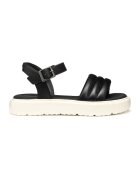 Geox Sandale de piele ecologica - Negru