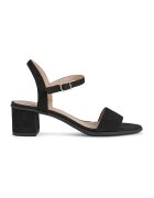 Geox Sandale de piele intoarsa cu toc masiv - Negru
