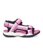 Geox Sandale din material textil cu velcro - Alb/Negru/Roz