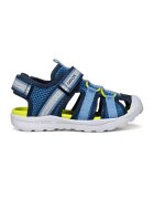 Geox Sandale din material textil cu velcro - Albastru deschis/Bleumarin