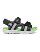 Geox Sandale din material textil cu velcro - Verde/Negru/Gri