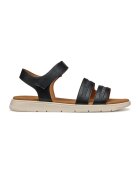 Geox Sandale din piele ecologica cu inchidere velcro - Negru
