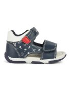 Geox Sandale din piele ecologica cu inchidere velcro - Rosu/Bleumarin
