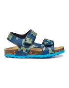 Geox Sandale din piele ecologica cu velcro - Albastru inchis