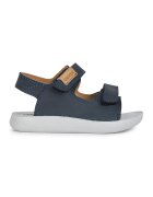 Geox Sandale din piele nabuc cu inchidere velcro - Bleumarin