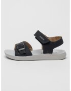 Geox Sandale din piele nabuc cu segment cu inchidere velcro - Bleumarin