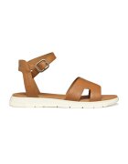 Geox Sandale din piele si piele ecologica - Caramel