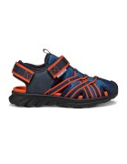 Geox Sandale fisherman cu velcro Airadyum - Rosu/Bleumarin