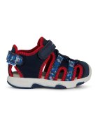 Geox Sandale fisherman cu velcro - Rosu/Bleumarin